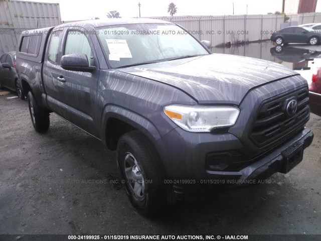 5TFRX5GN4JX122743 - 2018 TOYOTA TACOMA ACCESS CAB/SR/SR5/TRD SPT GRAY photo 1