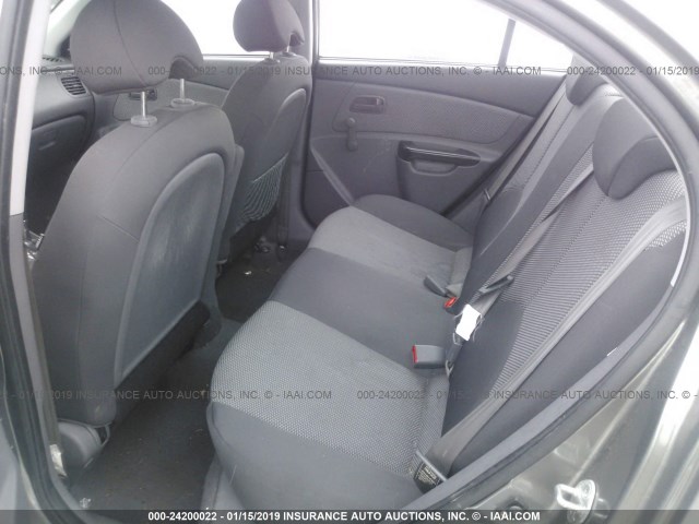 KNADH4A38A6637773 - 2010 KIA RIO LX/SX GRAY photo 8