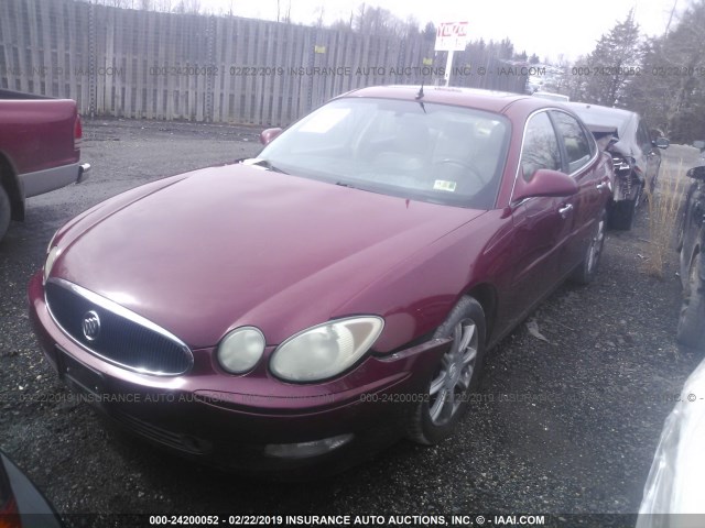 2G4WE567X51175831 - 2005 BUICK LACROSSE CXS BURGUNDY photo 2