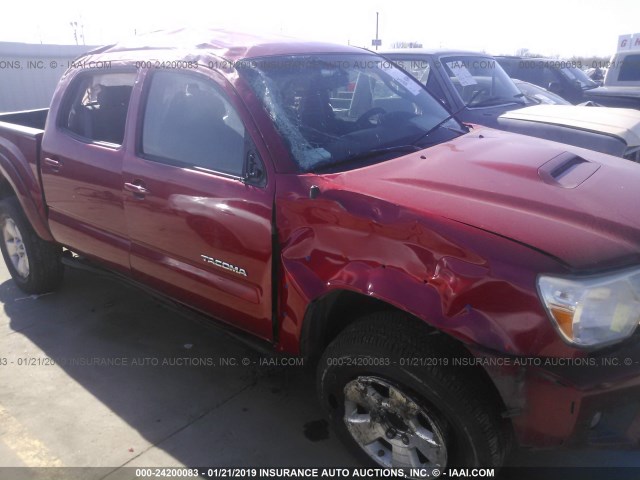 3TMJU4GNXEM164443 - 2014 TOYOTA TACOMA DOUBLE CAB PRERUNNER RED photo 6