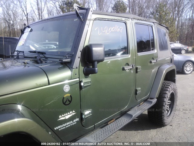 1J4GA59187L178763 - 2007 JEEP WRANGLER SAHARA GREEN photo 2