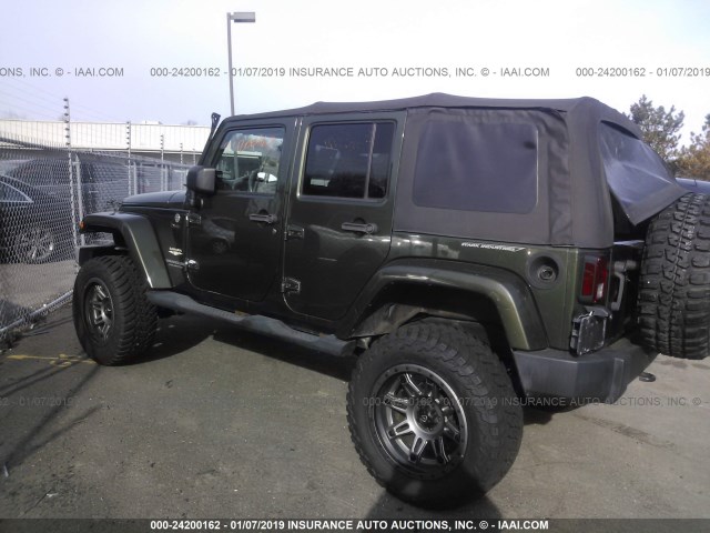 1J4GA59187L178763 - 2007 JEEP WRANGLER SAHARA GREEN photo 3