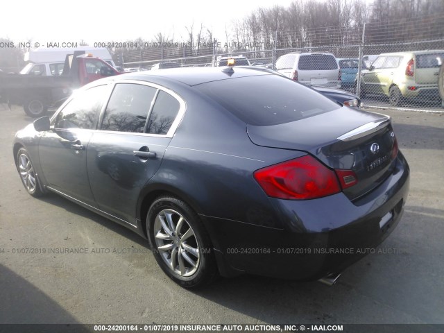 JNKCV61E99M309062 - 2009 INFINITI G37 JOURNEY/SPORT BLUE photo 3