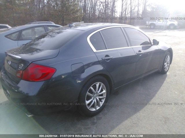 JNKCV61E99M309062 - 2009 INFINITI G37 JOURNEY/SPORT BLUE photo 4