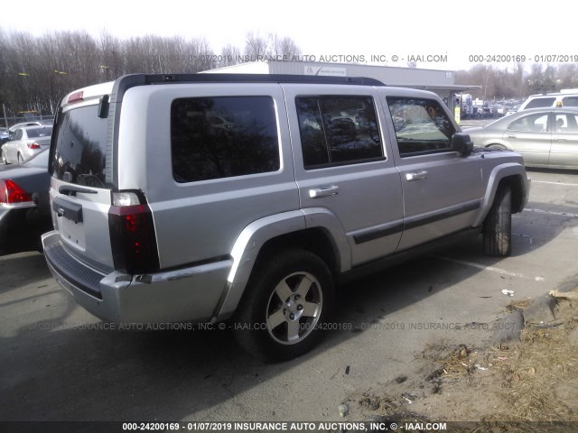 1J8HG48K49C548390 - 2009 JEEP COMMANDER SPORT SILVER photo 4