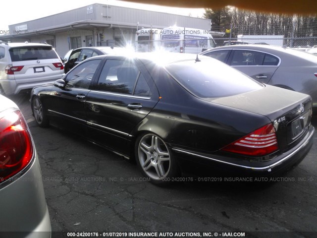 WDBNG70J86A462567 - 2006 MERCEDES-BENZ S 430 BLACK photo 3