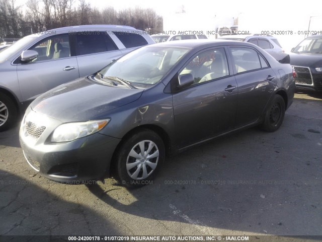 2T1BU4EE2AC422285 - 2010 TOYOTA COROLLA S/LE/XLE GRAY photo 2