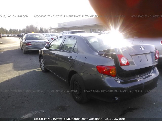 2T1BU4EE2AC422285 - 2010 TOYOTA COROLLA S/LE/XLE GRAY photo 3