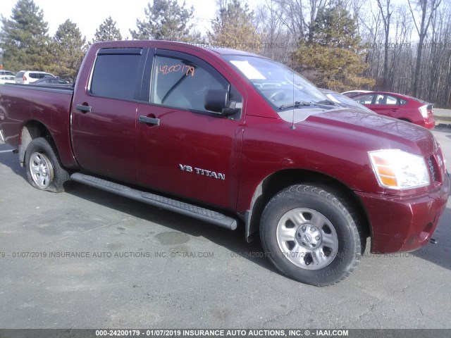 1N6AA07B67N223534 - 2007 NISSAN TITAN XE/SE/LE RED photo 1