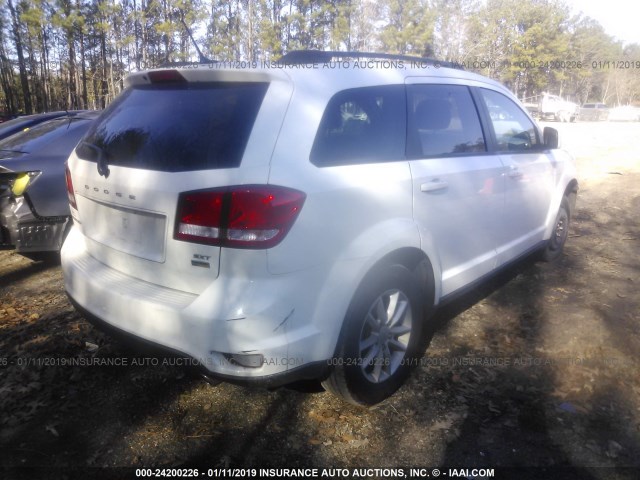 3C4PDCBG7GT224295 - 2016 DODGE JOURNEY SXT WHITE photo 4