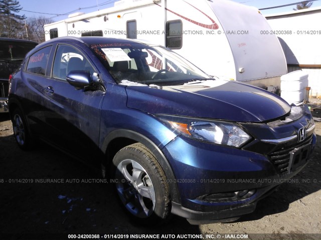 3CZRU6H77HM718101 - 2017 HONDA HR-V EXL BLUE photo 1