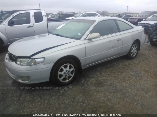 2T1CG22P31C467886 - 2001 TOYOTA CAMRY SOLARA SE SILVER photo 2