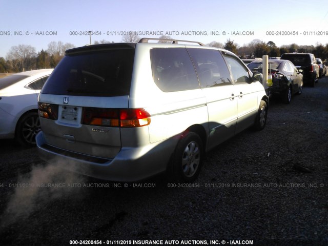 5FNRL18954B043666 - 2004 HONDA ODYSSEY EXL Light Blue photo 4