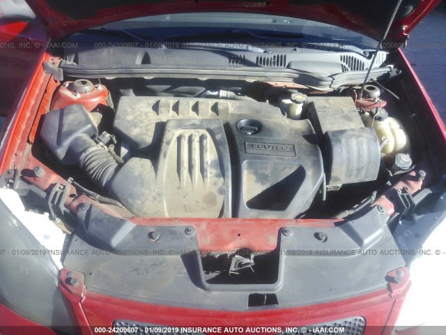 1G2AS18H797155734 - 2009 PONTIAC G5 RED photo 10