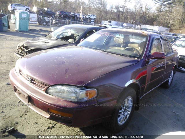 JT2BF12K6T0144273 - 1996 TOYOTA CAMRY LE/XLE/SE RED photo 2