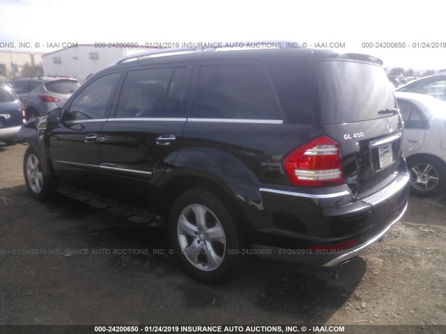 4JGBF7BE6BA677071 - 2011 MERCEDES-BENZ GL 450 4MATIC BLACK photo 3