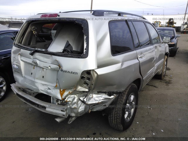 JTEEP21A140055708 - 2004 TOYOTA HIGHLANDER Күміс фото 4