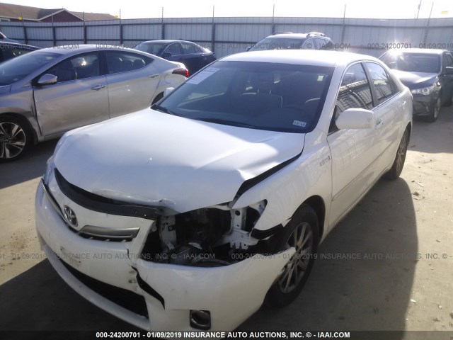 4T1BB3EK4BU141272 - 2011 TOYOTA CAMRY HYBRID WHITE photo 2