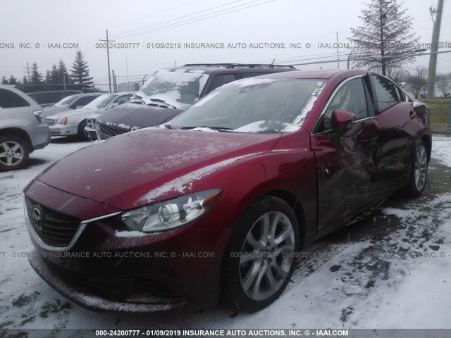 JM1GL1V53H1114113 - 2017 MAZDA 6 TOURING RED photo 2