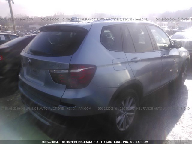5UXWX9C59D0A29604 - 2013 BMW X3 XDRIVE28I ღია ლურჯი ფოტო 4