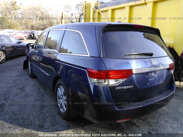 5FNRL5H61EB069664 - 2014 HONDA ODYSSEY EXL BLUE photo 3