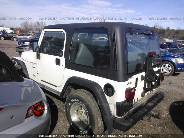 1J4FY19S0VP473449 - 1997 JEEP WRANGLER / TJ SPORT WHITE photo 3