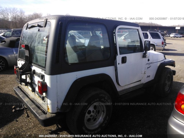 1J4FY19S0VP473449 - 1997 JEEP WRANGLER / TJ SPORT WHITE photo 4