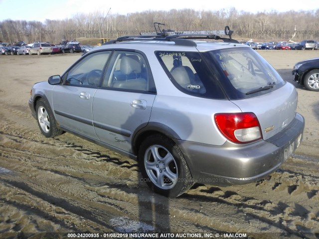 JF1GG68553H802715 - 2003 SUBARU IMPREZA OUTBACK SPORT SILVER photo 3