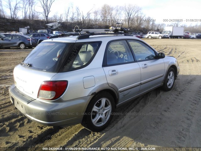 JF1GG68553H802715 - 2003 SUBARU IMPREZA OUTBACK SPORT SILVER photo 4