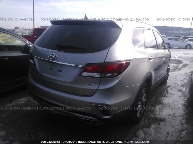 KM8SMDHF1JU276805 - 2018 HYUNDAI SANTA FE SE SILVER photo 4