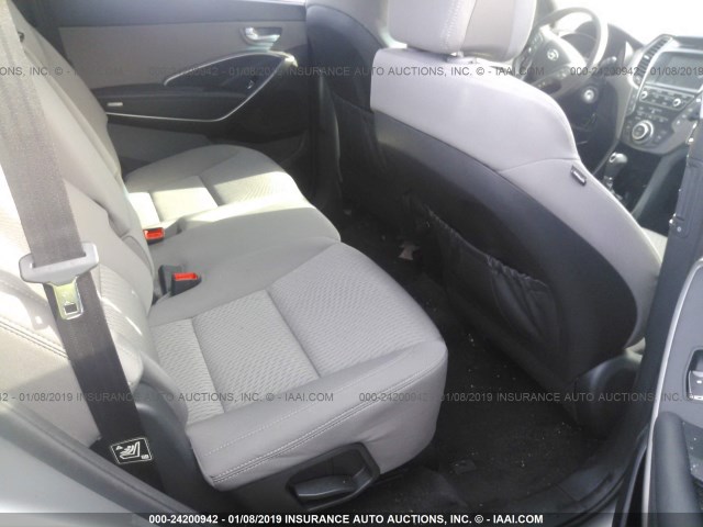 KM8SMDHF1JU276805 - 2018 HYUNDAI SANTA FE SE SILVER photo 8