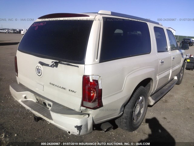 3GYFK66NX4G127912 - 2004 CADILLAC ESCALADE ESV WHITE photo 4