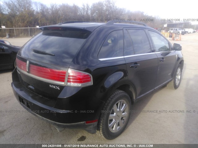 2LMDU68C38BJ03043 - 2008 LINCOLN MKX BLACK photo 4