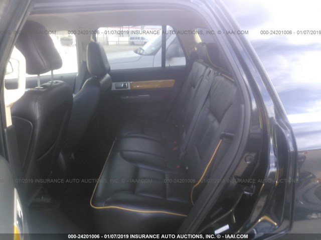 2LMDU68C38BJ03043 - 2008 LINCOLN MKX BLACK photo 8