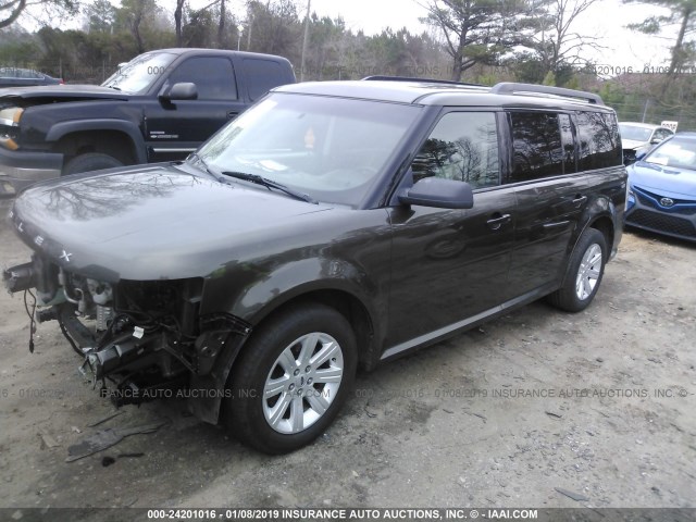 2FMGK5BC2BBD22052 - 2011 FORD FLEX SE Dark Brown photo 2