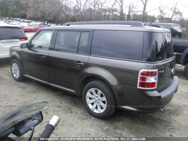 2FMGK5BC2BBD22052 - 2011 FORD FLEX SE Dark Brown photo 3