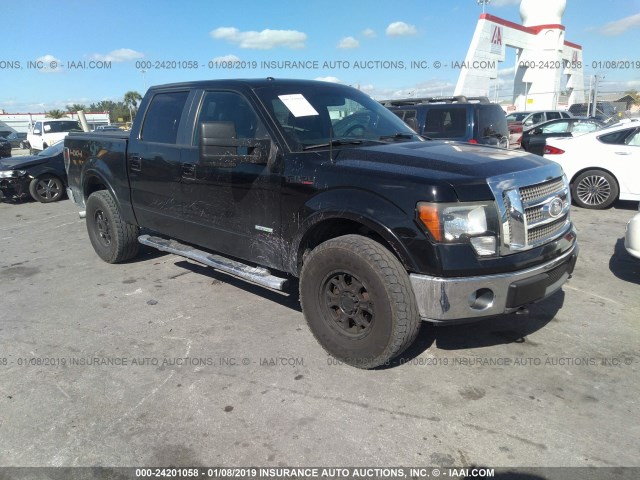 1FTFW1ET7BFB95628 - 2011 FORD F150 SUPERCREW BLACK photo 1