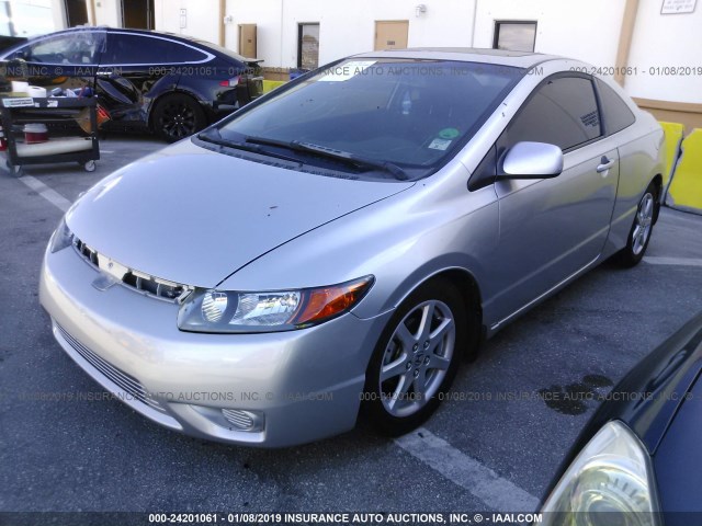 2HGFG12928H577242 - 2008 HONDA CIVIC EXL SILVER photo 2