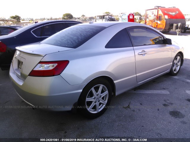 2HGFG12928H577242 - 2008 HONDA CIVIC EXL SILVER photo 4