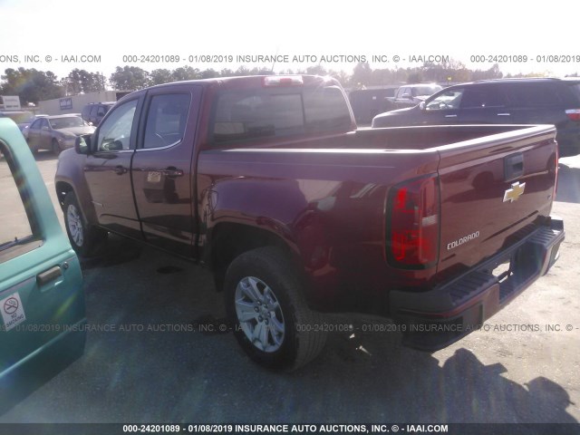 1GCGSCE37G1355829 - 2016 CHEVROLET COLORADO LT RED photo 3