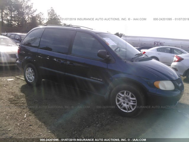 1B4GP45G61B108732 - 2001 DODGE CARAVAN SPORT BLUE photo 1