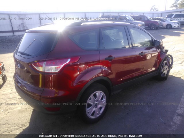 1FMCU0F73GUB48535 - 2016 FORD ESCAPE S BURGUNDY photo 4