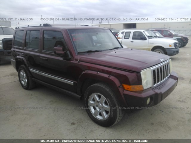 1J8HH68287C508013 - 2007 JEEP COMMANDER OVERLAND BURGUNDY photo 1