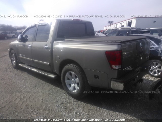 1N6BA07A26N537059 - 2006 NISSAN TITAN XE/SE/LE TAN photo 3