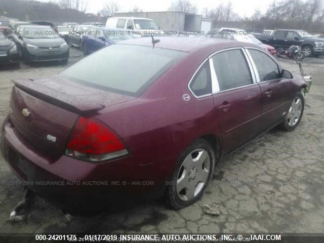 2G1WD58C169255886 - 2006 CHEVROLET IMPALA SUPER SPORT RED photo 4