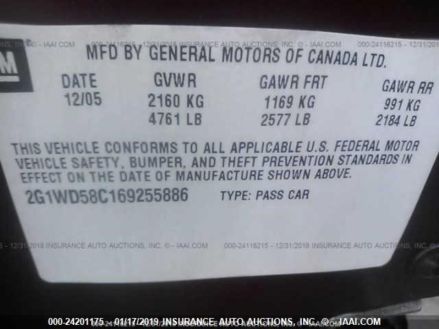 2G1WD58C169255886 - 2006 CHEVROLET IMPALA SUPER SPORT RED photo 9