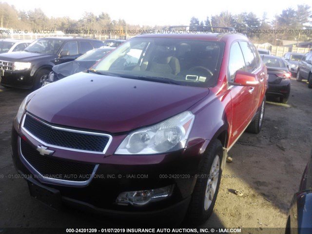 1GNLVFED0AS146456 - 2010 CHEVROLET TRAVERSE RED photo 2