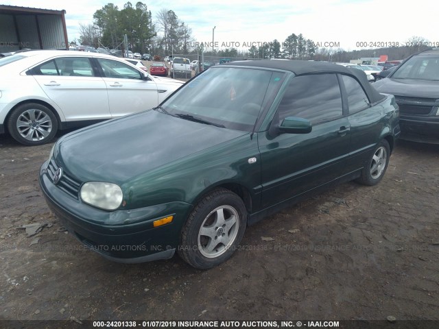 3VWDC21VXYM808117 - 2000 VOLKSWAGEN CABRIO GLS GREEN photo 2