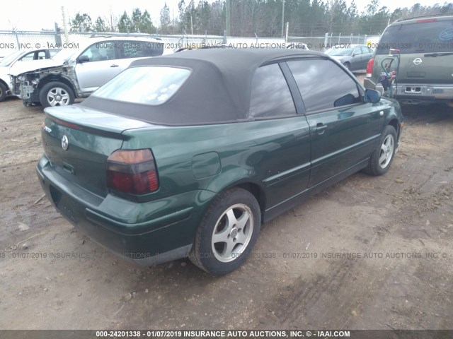 3VWDC21VXYM808117 - 2000 VOLKSWAGEN CABRIO GLS GREEN photo 4