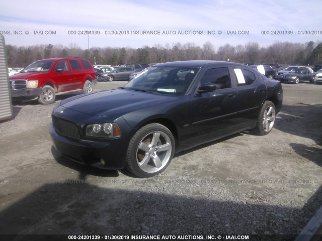 2B3KA53H37H638710 - 2007 DODGE CHARGER R/T GRAY photo 2